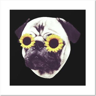 Sunflower Pug Posters and Art